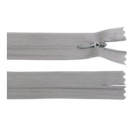 cyclingcolors 2x Cremallera invisible Nº3 60 cm con tirador - Poliéster Dederon, extremo abierto, malla deslizante - Para ropa, costura, mercería, ideal para chaquetas y abrigos - gris perla