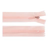 cyclingcolors 2x Cremallera invisible Nº3 60 cm con tirador - Poliéster Dederon, extremo abierto, malla deslizante - Para ropa, costura, mercería, ideal para chaquetas y abrigos - melocotón claro