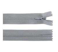 cyclingcolors 2x Cremallera invisible Nº3 60 cm con tirador - Poliéster Dederon, extremo abierto, malla deslizante - Para ropa, costura, mercería, ideal para chaquetas y abrigos - gris mate