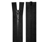 cyclingcolors 2x Cremallera n°5 30 cm Tirador de Poliéster para Malla Corredera Ropa Costura Mercería Chaqueta, Negro