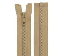 cyclingcolors 2x Cremallera n°5 30 cm Tirador de Poliéster para Malla Corredera Ropa Costura Mercería Chaqueta, Marrón Natural