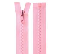 cyclingcolors 2x Cremallera n°5 70 cm Tirador de Poliéster para Malla Corredera Ropa Costura Mercería Chaqueta, Rosa bebé