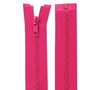 cyclingcolors 2x Cremallera n°5 70 cm Tirador de Poliéster para Malla Corredera Ropa Costura Mercería Chaqueta, Rosa