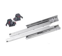 cyclingcolors 2x guías corredera de cajón oculta de extensión completa con herrajes riel muebles cocina, longitud 450mm, 30kg, con amortiguador y movimiento sincronizado