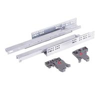 cyclingcolors 2x guías corredera de cajón oculta de extensión completa con herrajes riel muebles cocina, longitud 300mm, 35kg, apertura sin tirador y movimiento sincronizado