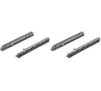 cyclingcolors 2x Guías deslizantes rieles para cajones Tiradores plastico gris muebles cocina raíl riel deslizante corredera de canasta (Paquete de 2)