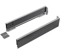 cyclingcolors 2x guías laterales de cajón (derecho + izquierdo), corredera de cajón, riel, mueble, puerta, cocina, baño, firmar 18mm, altura 89mm, longitud 600mm, gris