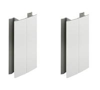 cyclingcolors 2x junction connector rodapié 100mm blanco brillante cocina unión perfil angular zócalo muebles bordes Conexión esquina