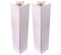 cyclingcolors 2x junction connector rodapié cocina unión perfil angular zócalo muebles bordes Conexión esquina, 100mm blanco 90°