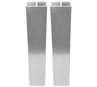 cyclingcolors 2x junction connector rodapié cocina unión perfil angular zócalo muebles bordes Conexión esquina, 150mm plata