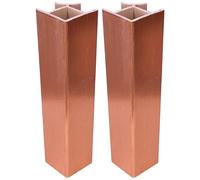 cyclingcolors 2x junction connector rodapié cocina unión perfil angular zócalo muebles bordes Conexión esquina, 150mm cobre 90°