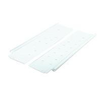 cyclingcolors 2x Laterales de cajón elevados de 450 mm, color blanco, para muebles, con guía
