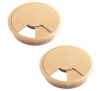cyclingcolors 2X pasacables 80mm plástico Tapa Redondo Escritorio Mesa Mueble, Abedul