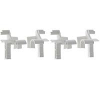 cyclingcolors 2x Persiana enrollable Tulipe de una sola pieza con corte de 45° para lamas de 7 a 9 mm embudo de PVC blanco Riel guía Protección universal Accesorio para persianas (Paquete de 2)