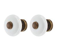cyclingcolors 2x pomo de cajón porcelana cerámica Ø30 mm inserto de latón marrón envejecido estilo vintage antiguo para mueble puerta tirador cómoda armario casa con tornillos