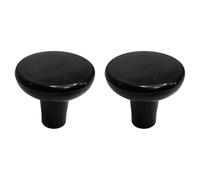 cyclingcolors 2x Pomo para mueble Ø34 mm plástico para armario cocina cajón y muebles del hogar, negro