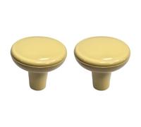 cyclingcolors 2x Pomo para mueble Ø34 mm plástico para armario cocina cajón y muebles del hogar, pino