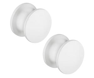 cyclingcolors 2x Pulsador Cerradura para armario mueble autocaravana cajón puerta 13-19mm, blanco