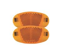 cyclingcolors 2X Reflectores radios Bicicleta Naranja 60mm Reflectantes Rueda Delantera y Trasera