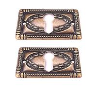cyclingcolors 2x Roseta placa de llave cubierta bocallave cerradura antigua mueble 25 x 43 mm