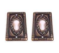 cyclingcolors 2x Roseta placa de llave cubierta bocallave cerradura antigua mueble 43 x 25 mm