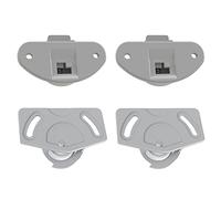 cyclingcolors 2x Ruedas puertas correderas armarios Guía de carro corredizas plástico, Gris