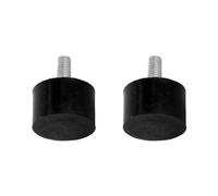 cyclingcolors 2x Silentblock goma soportes de amortiguación de vibración Amortiguador de choque coche moto tractor, macho sólida M10x25mm 40x25mm
