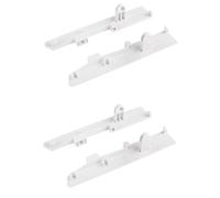 cyclingcolors 2x Soporte frontal blanco de 204 mm para cajón interior con riel frontal cuadrado, riel para mueble de cocina