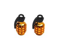 cyclingcolors 2X Tapa de válvula Universal para Coche, Motocicleta, Scooter y Bicicleta Schrader, Amarillo