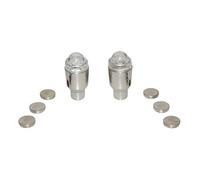 cyclingcolors 2X Tapa de válvula Universal para Coche, Motocicleta, Scooter y Bicicleta Schrader, Brillante (Azul y Rojo)