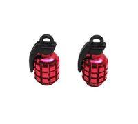 cyclingcolors 2X Tapa de válvula Universal para Coche, Motocicleta, Scooter y Bicicleta Schrader,Rojo