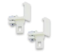 cyclingcolors 2x Tapa final fija con gancho de poliamida color marfil para barra de cortina 24 x 16 mm Accesorio Conductor Unión Persiana Ventana salediza Apertura Cierre