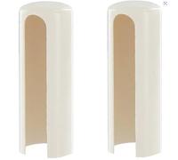 cyclingcolors 2x tapas protección para bisagras ventana puerta plástico fundas de ojal tubo decorativo, 15 mm de longitud blanca de plástico de 98 mm