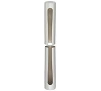cyclingcolors 2x tapas protección para bisagras ventana puerta plástico fundas de ojal tubo decorativo, Aspecto de acero inoxidable lacado de 17 mm, longitud de 142 mm, plástico.
