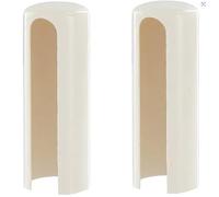 cyclingcolors 2x tapas protección para bisagras ventana puerta plástico fundas de ojal tubo decorativo, 15 mm de longitud blanca de plástico de 98 mm