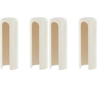 cyclingcolors 2x tapas protección para bisagras ventana puerta plástico fundas de ojal tubo decorativo, hoja 16 mm, altura 43 mm, blanco (Paquete de 2)