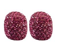 cyclingcolors 2X Tapas Tapones de Válvula Forma Cristal Diamante con Purpurina y Strass plástico Schrader neumático Bicicleta Moto Coche Quad Patinete, Rosa