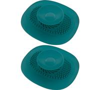 cyclingcolors 2X Tapón de Drenaje de Silicona para Ducha Bañera Lavabo Fregadero colador de Drenaje, Azul Oscuro