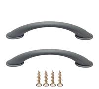 cyclingcolors 2x Tirador para mueble 96 mm plástico para armario cocina cajón y muebles del hogar, gris