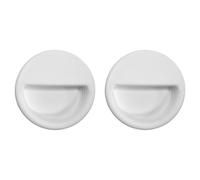 cyclingcolors 2x Tirador redondo empotrable Ø54 mm plástico para armario cocina cajón y muebles del hogar, blanco