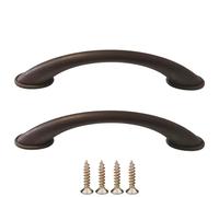cyclingcolors 2x Tiradores para muebles manija 96 mm con tornillos plástico para puertas de armarios cocina cajones aparadores, marrón oscuro