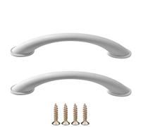 cyclingcolors 2x Tiradores para muebles manija 96 mm con tornillos plástico para puertas de armarios cocina cajones aparadores, blanco