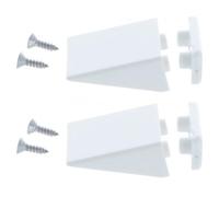 Cyclingcolors 2x Tope de persiana triangular de 40 mm con contraplaca y tornillos Soporte para persiana Caja para enrollar y desenrollar Carpintería, blanco