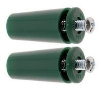 Cyclingcolors 2x Tope final de hoja de persiana cónico 40mm Ø22mm en PVC con arandela y tornillo Persiana Caja de enrollado y desenrollado Carpintería, verde
