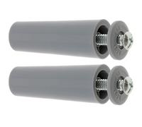 Cyclingcolors 2x Tope final de hoja de persiana cónico 60mm Ø22mm en PVC con arandela y tornillo Persiana Caja de enrollado y desenrollado Carpintería, gris claro