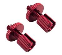 cyclingcolors 2X Tornillo de Ajuste M8 Aluminium Tensor Cable Freno Embrague Acelerador ciclomoto Moto, Rojo