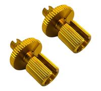 cyclingcolors 2X Tornillo de Ajuste M8 Aluminium Tensor Cable Freno Embrague Acelerador ciclomoto Moto, Oro
