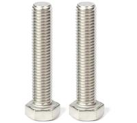 cyclingcolors 2x Tornillo hexagonal DIN 933 ISO 4017 Cabeza Hexagonal Acero Inoxidable A2 Rosca Completa Métrico Tornillo de Máquina, M18x55mm