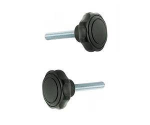 cyclingcolors 2x tornillos cabeza plástico varilla acero M6 M8 mango botón de sujeción manual rápido mancheron mando (M8x30)
