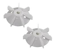 cyclingcolors 2x Ventilador de motor eléctrico aspa plastico compresor blanco, 106mm x 11,2mm